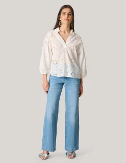 Broderie Blouse Wit