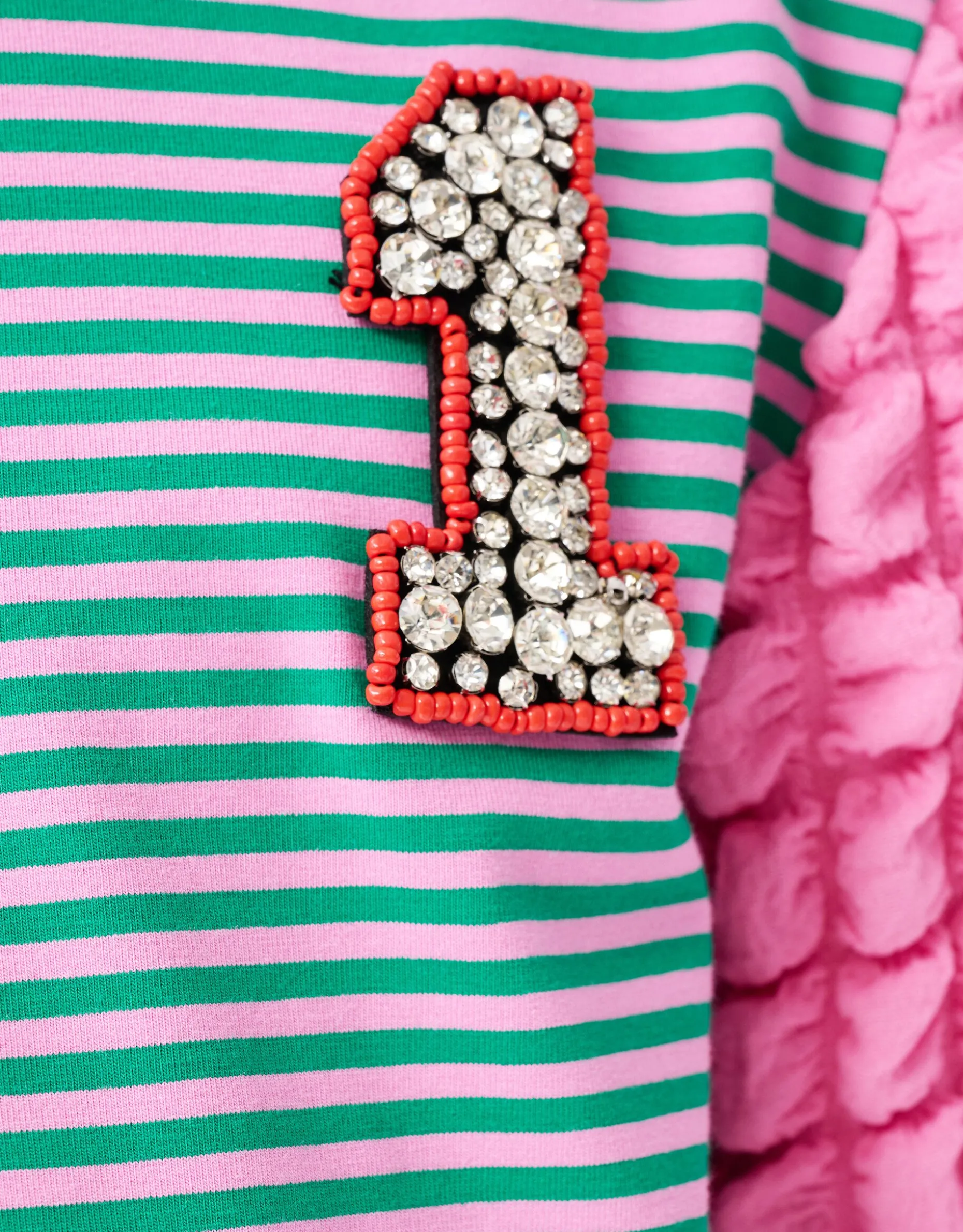 Bubble Gestreepte Longsleeve Roze