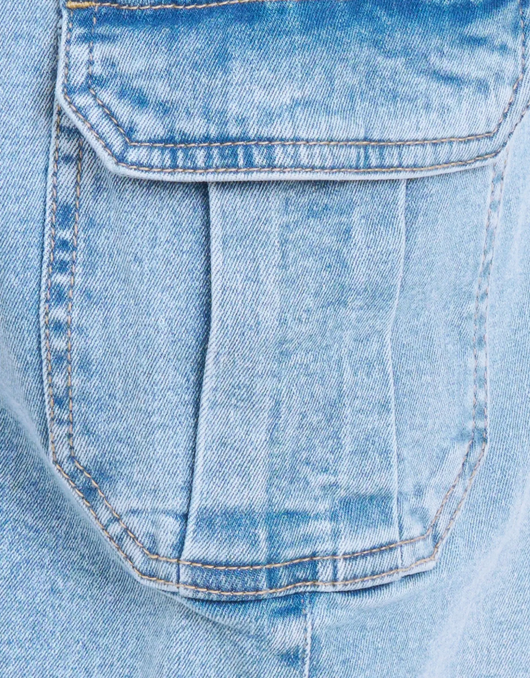 Cargo Denim Jeans Mediumstone