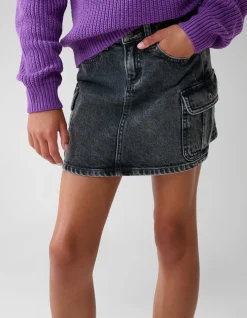 Cargo Denim Rok Donkergrijs