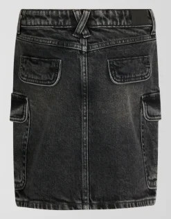 Cargo Denim Rok Donkergrijs
