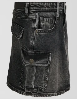 Cargo Denim Rok Donkergrijs