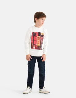 Cargo Jeans Blauw/Zwart