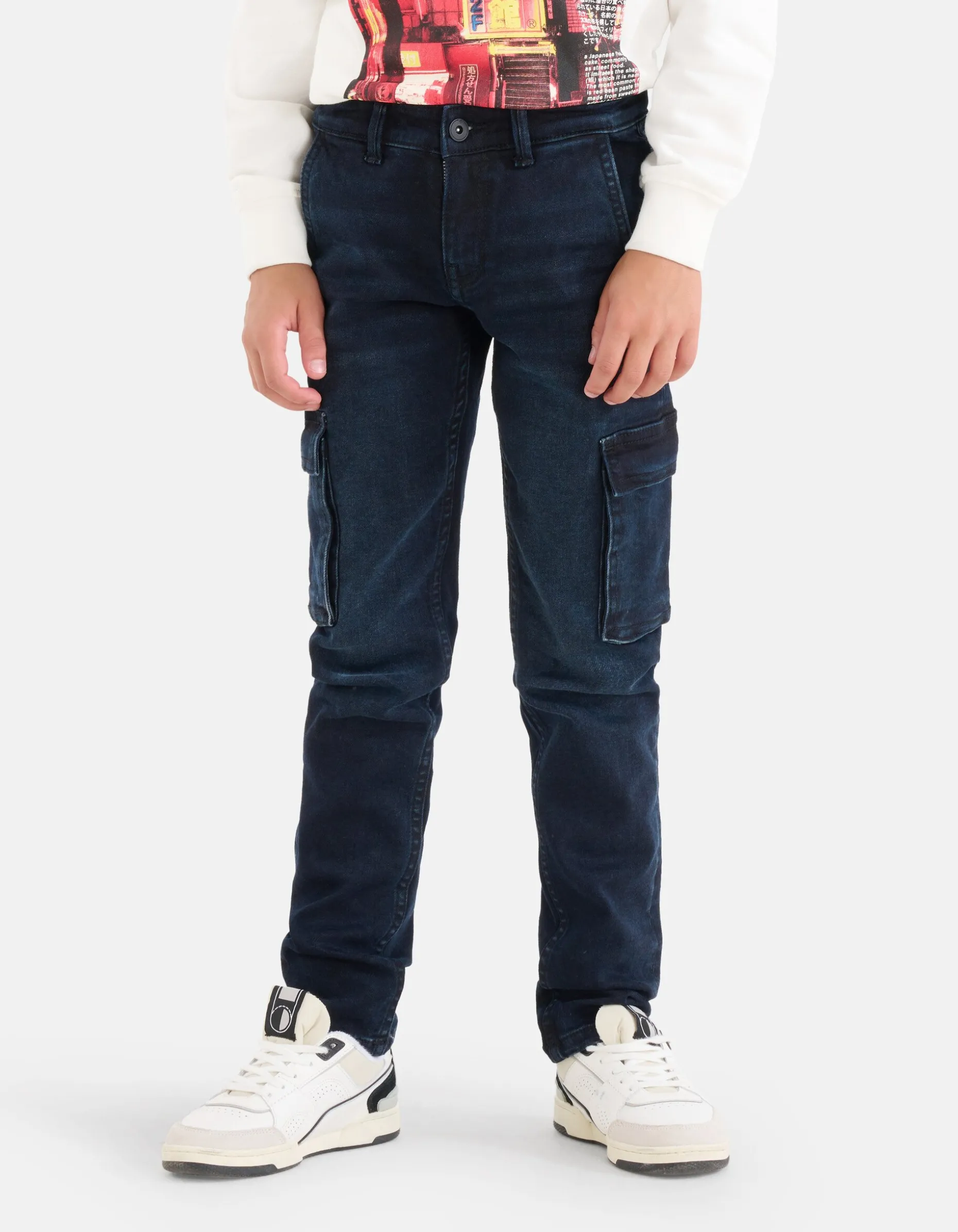 Cargo Jeans Blauw/Zwart