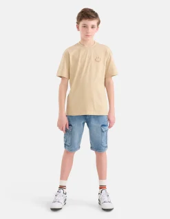 Cargo Jog Denim Short Mediumstone