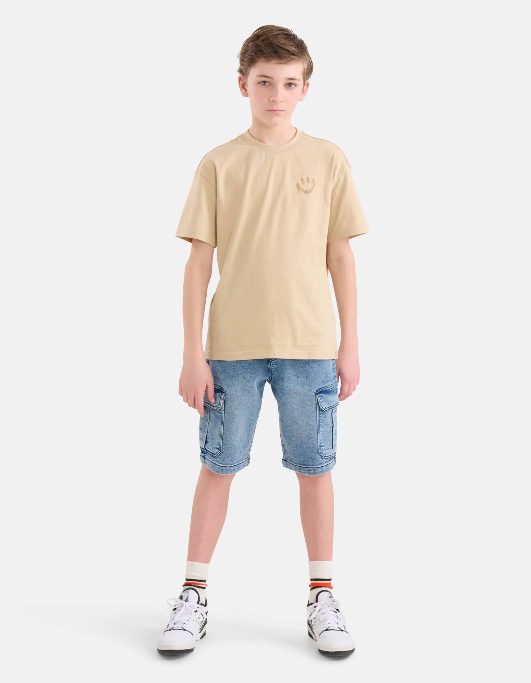 Cargo Jog Denim Short Mediumstone