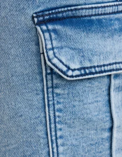 Cargo Jog Denim Short Mediumstone