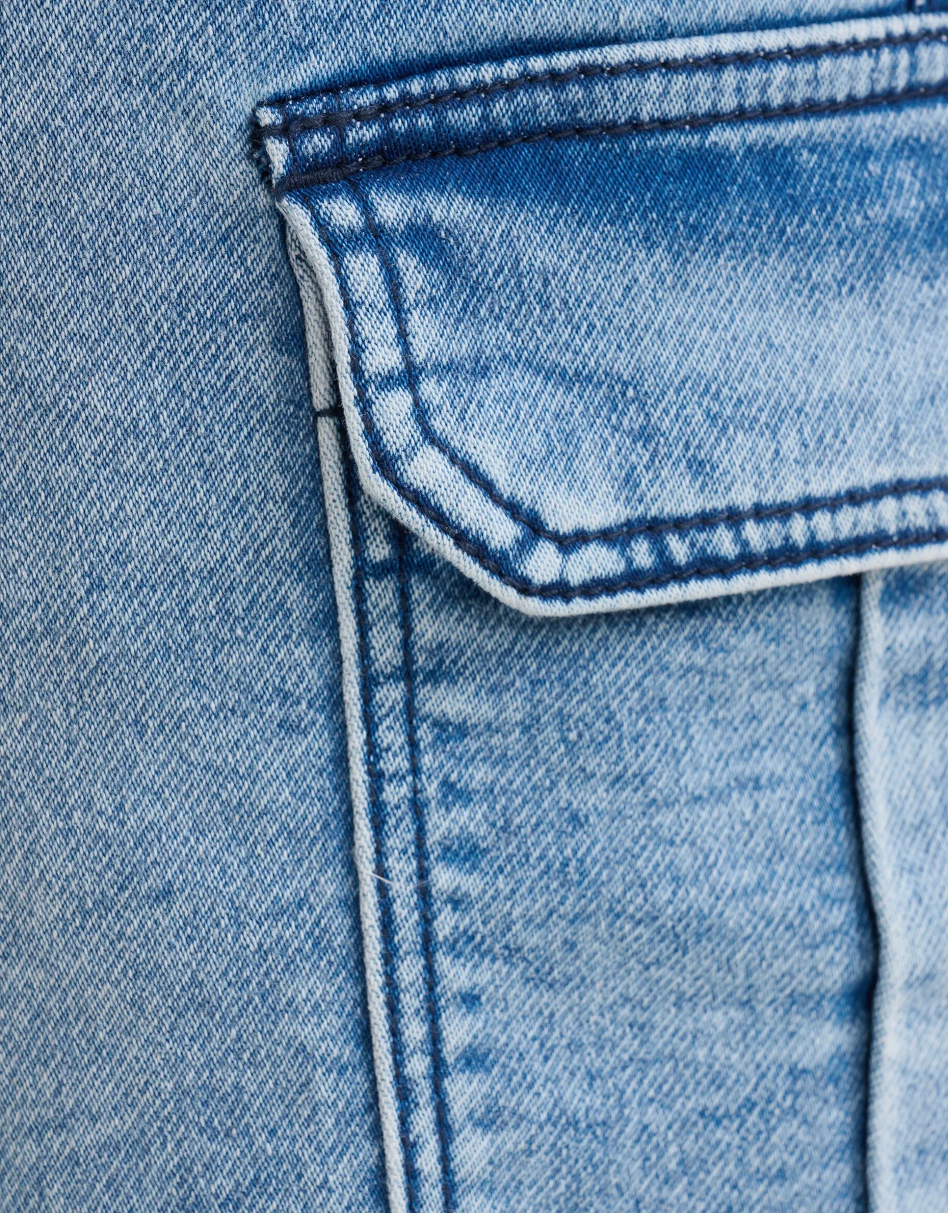 Cargo Jog Denim Short Mediumstone