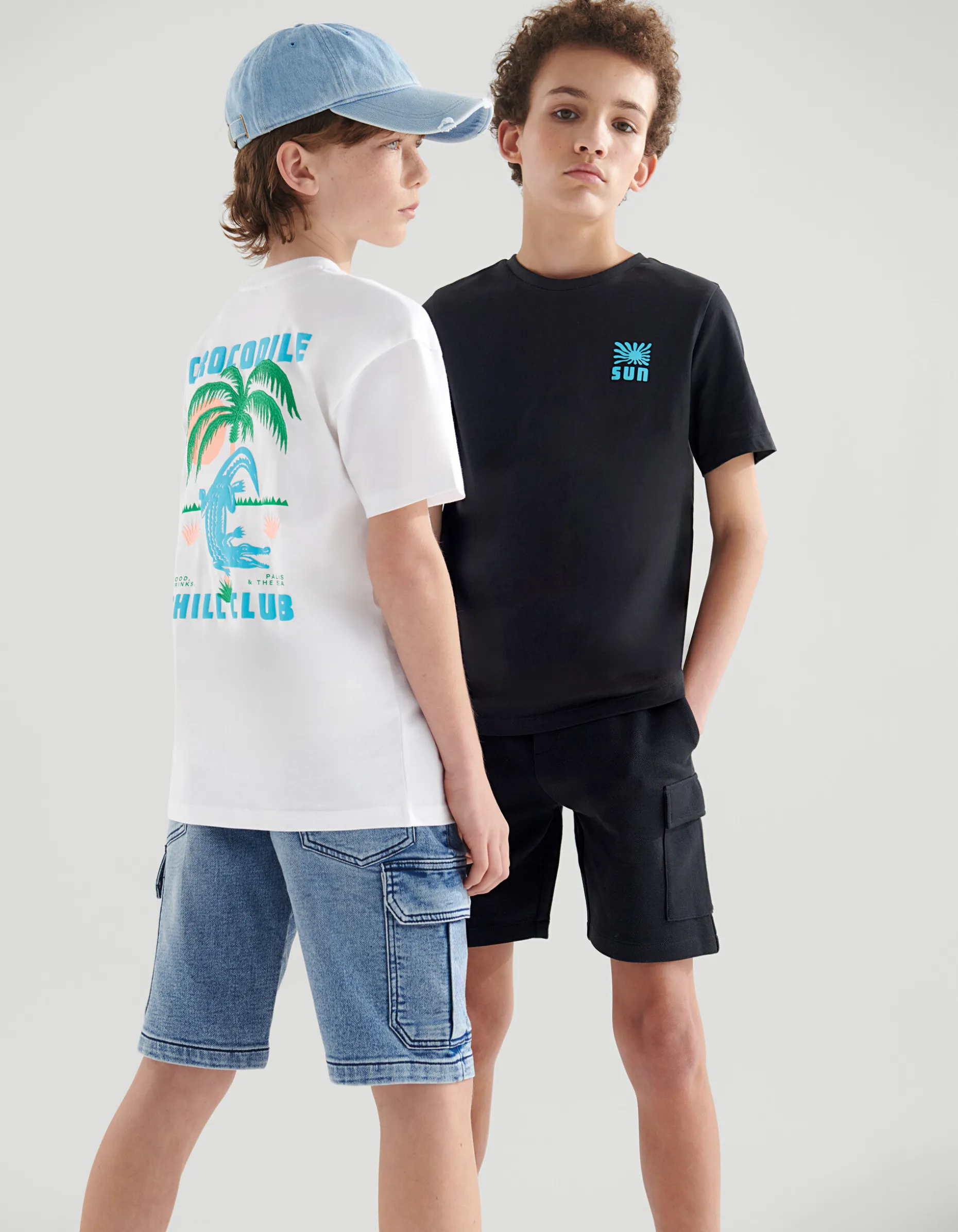 Cargo Jog Denim Short Mediumstone