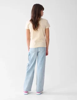 Cargo Straight Fit Jeans Bleached