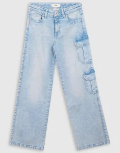 Cargo Straight Fit Jeans Bleached