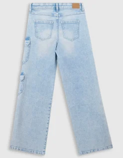 Cargo Straight Fit Jeans Bleached