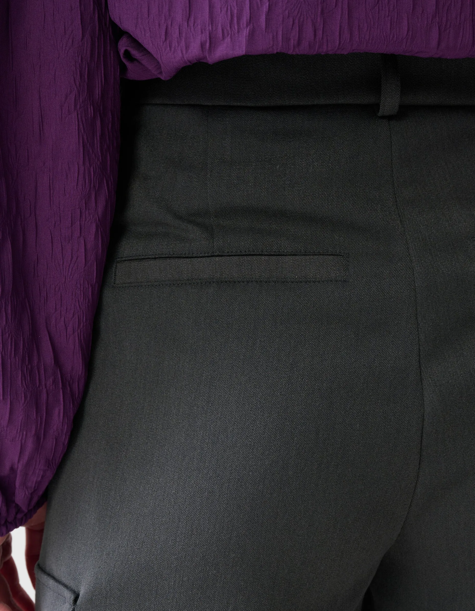 Cargo Wide Leg fit Broek Donkergrijs