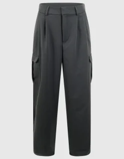 Cargo Wide Leg fit Broek Donkergrijs