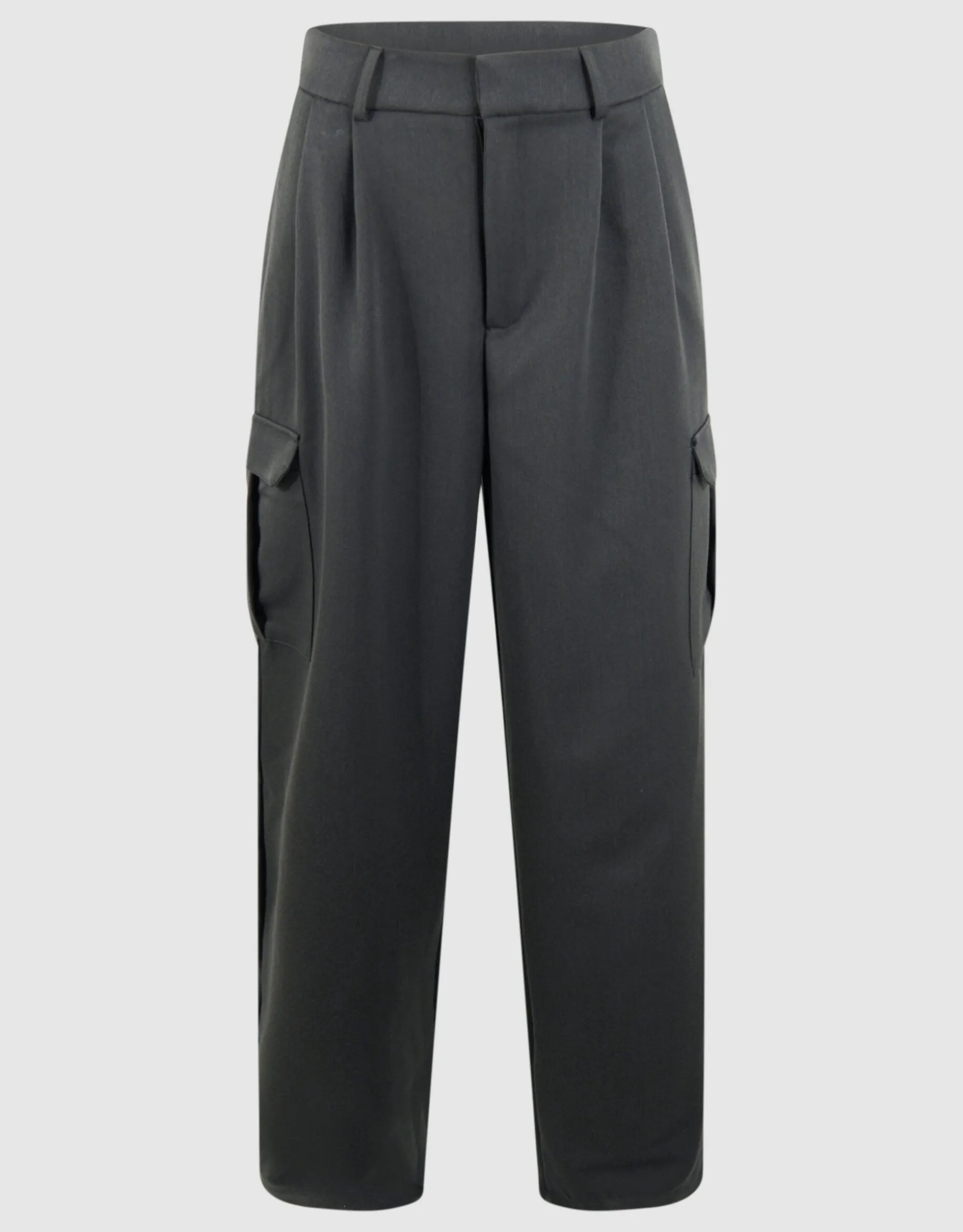 Cargo Wide Leg fit Broek Donkergrijs