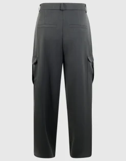Cargo Wide Leg fit Broek Donkergrijs