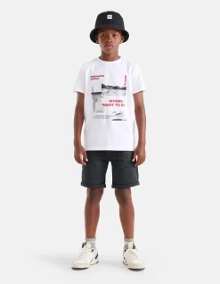 Casual Twill Short Donkergrijs