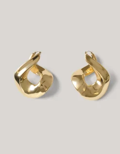 Chain Hoop Oorbellen Goud