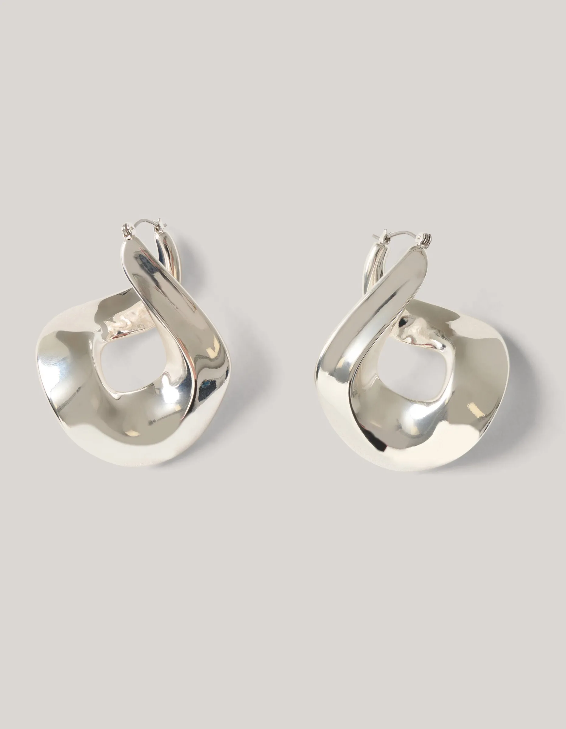 Chain Hoop Oorbellen Zilver