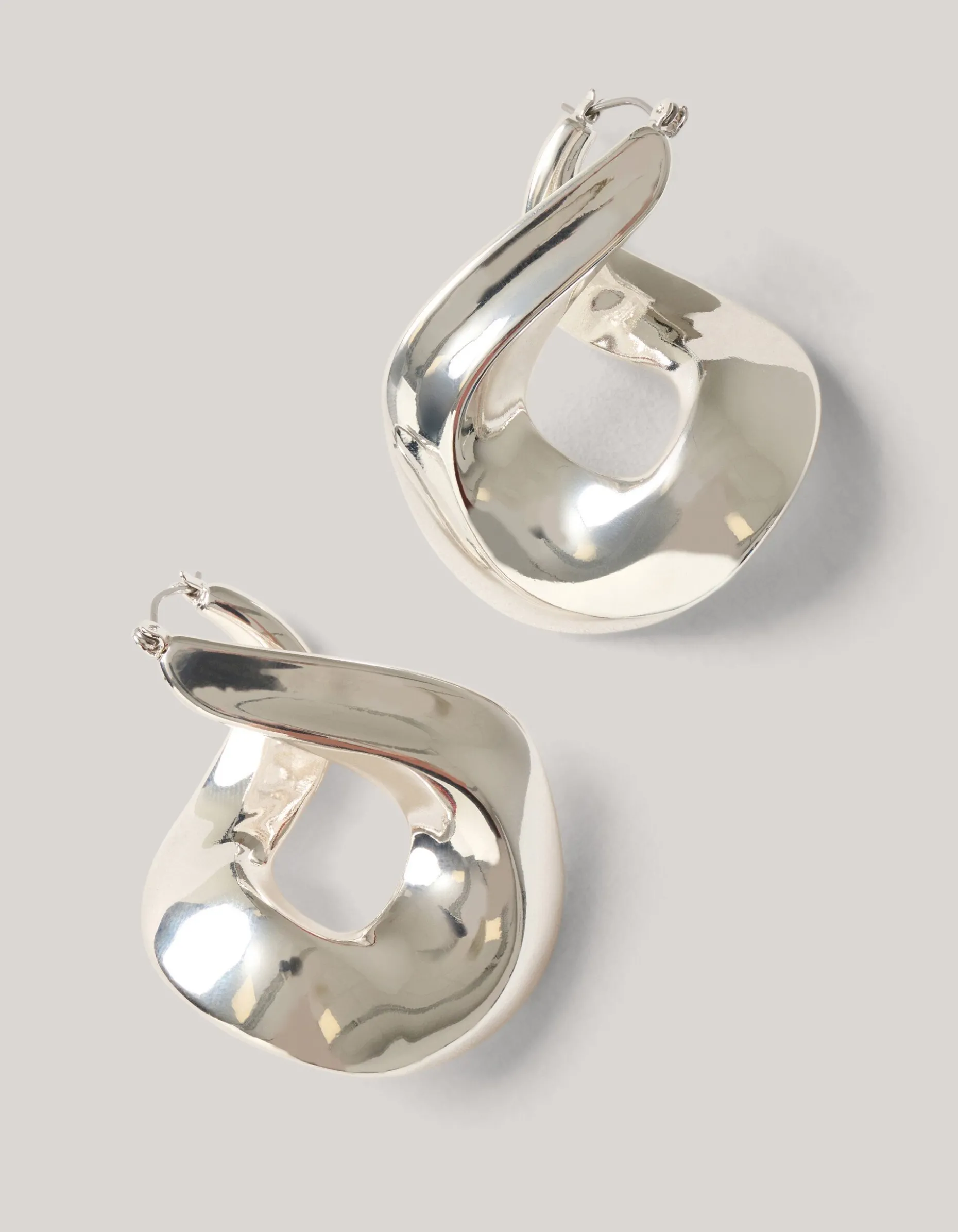 Chain Hoop Oorbellen Zilver