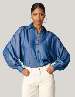 Chambray Blouse Blauw