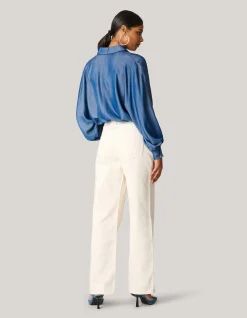 Chambray Blouse Blauw