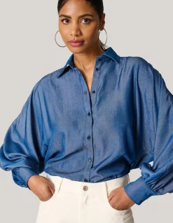 Chambray Blouse Blauw