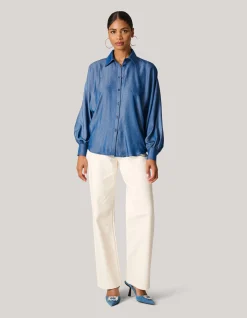 Chambray Blouse Blauw