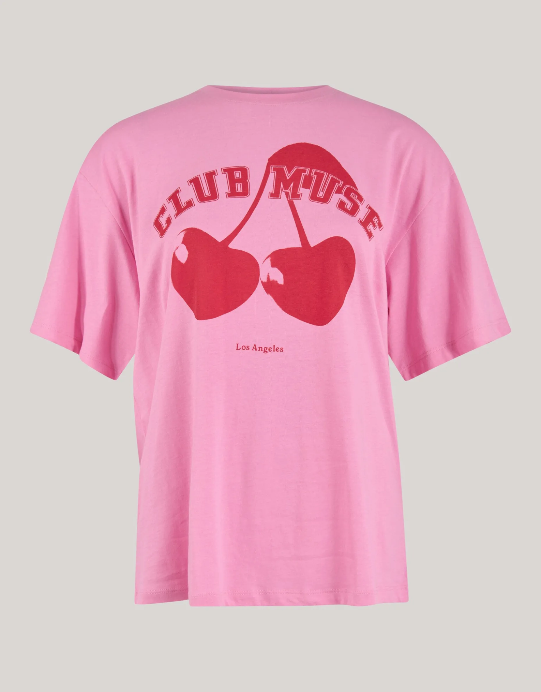 Cherry Artwork T-shirt Roze