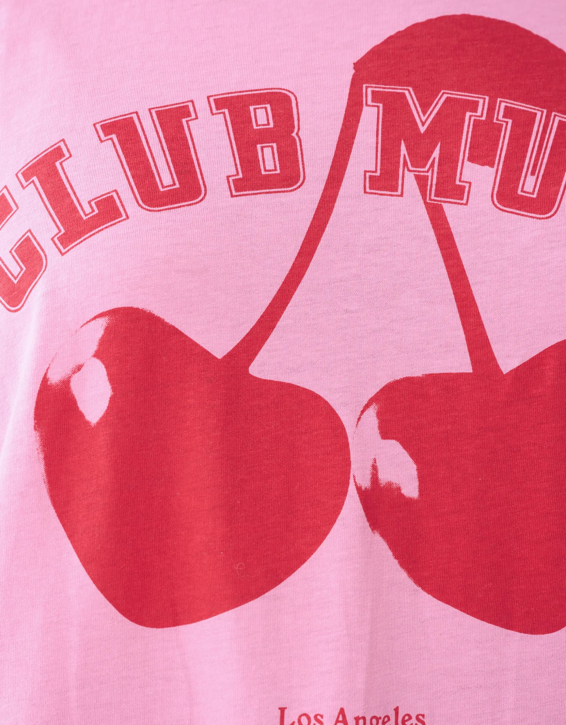 Cherry Artwork T-shirt Roze