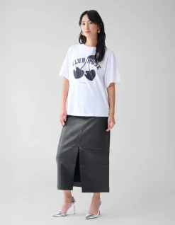 Cherry Artwork T-shirt Wit