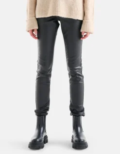 Coated Broek Zwart