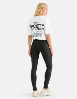 Coated Legging Zwart