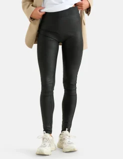 Coated Legging Zwart