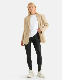 Coated Legging Zwart