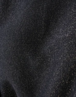 Colorblock Glitter Batwing Trui Zwart