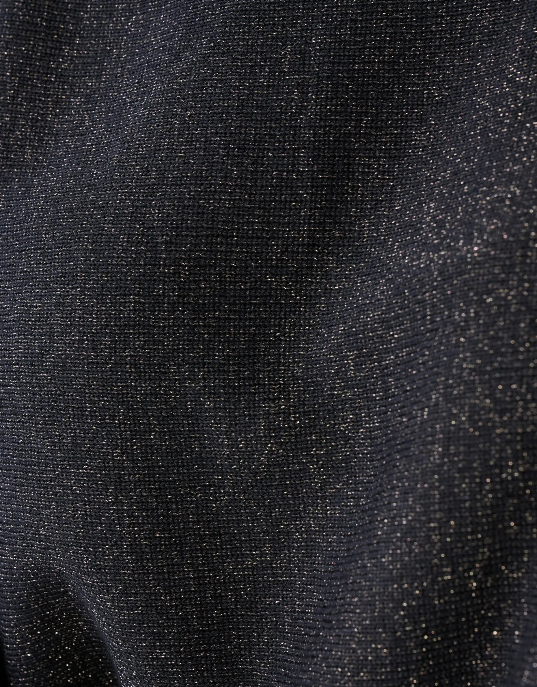 Colorblock Glitter Batwing Trui Zwart