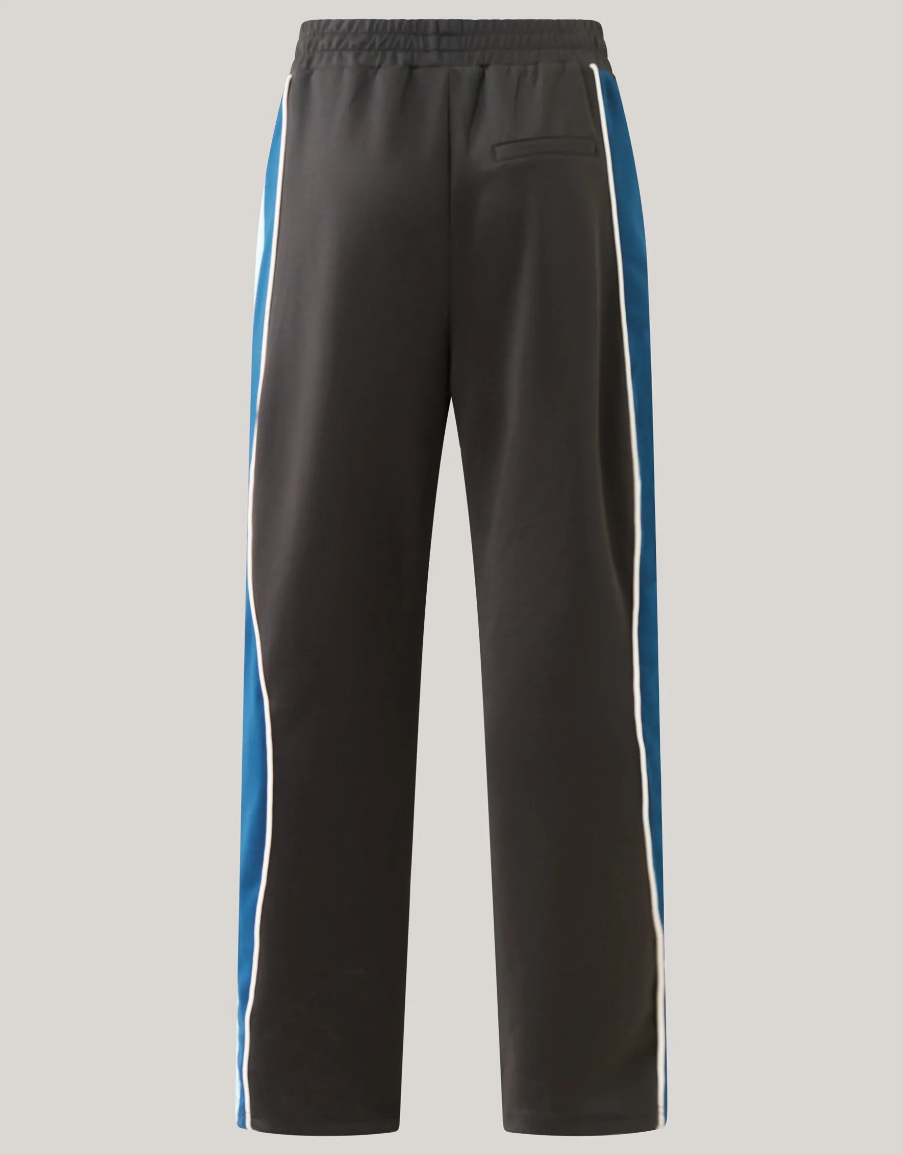 Colourblock Wide Leg Broek Zwart/blauw