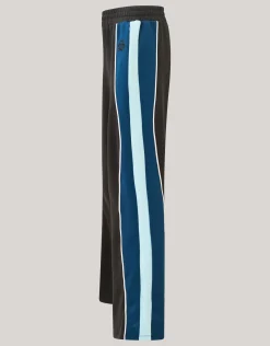 Colourblock Wide Leg Broek Zwart/blauw