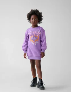 Cosmic Sweater Jurk Paars