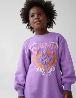 Cosmic Sweater Jurk Paars