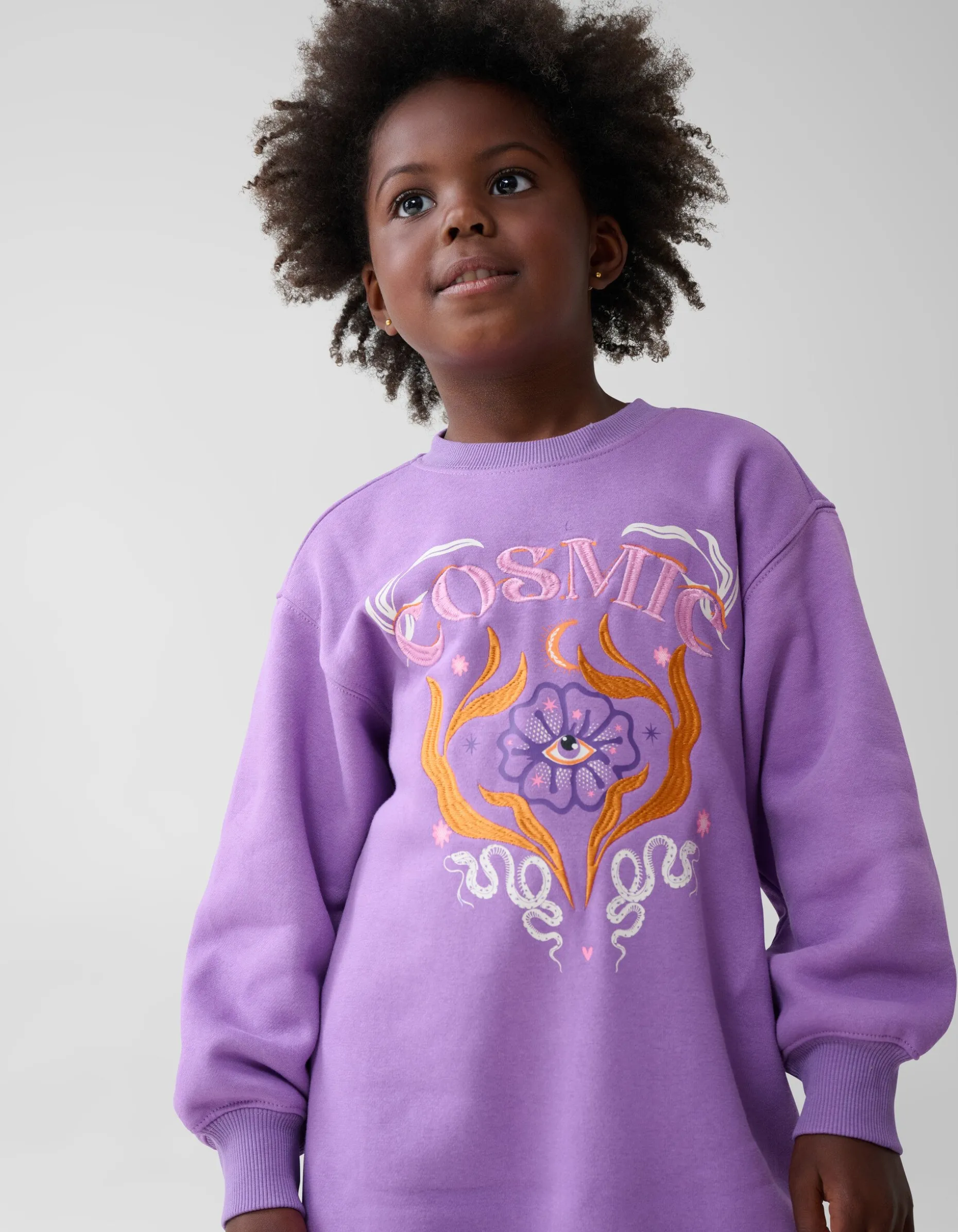 Cosmic Sweater Jurk Paars