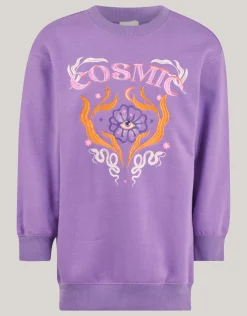 Cosmic Sweater Jurk Paars