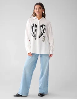 Creative Embro Blouse Gebroken Wit