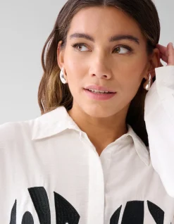 Creative Embro Blouse Gebroken Wit