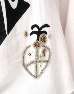 Creative Embro Blouse Gebroken Wit