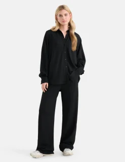 Crinkle Blouse Zwart