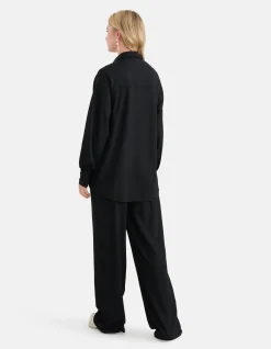 Crinkle Blouse Zwart