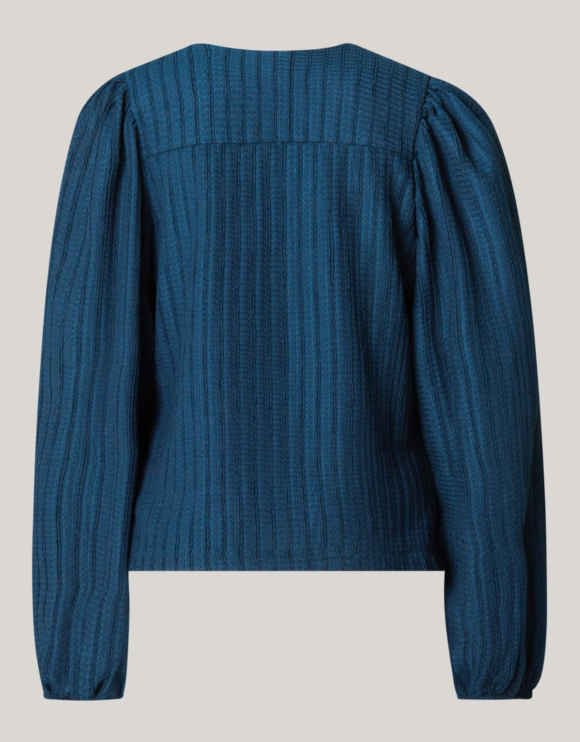 Crinkle Longsleeve Donkerblauw