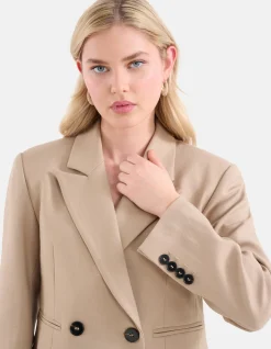 Cropped Blazer Beige